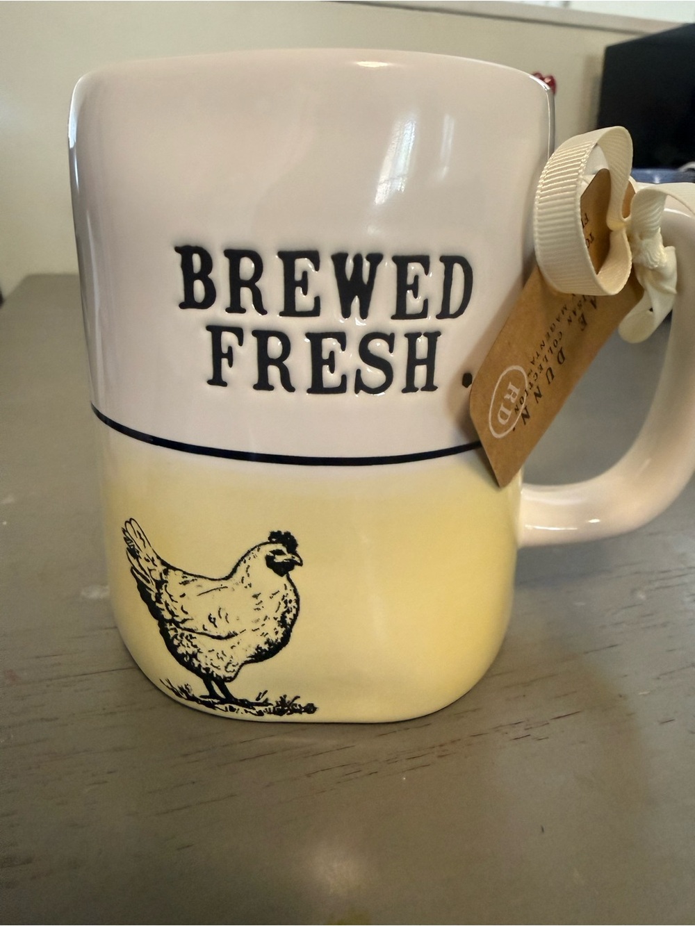 Rae Dunn “Brewed Fresh” w/Rooster design coffee mug